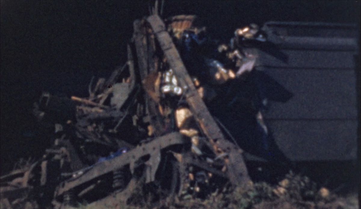 train car wreckage