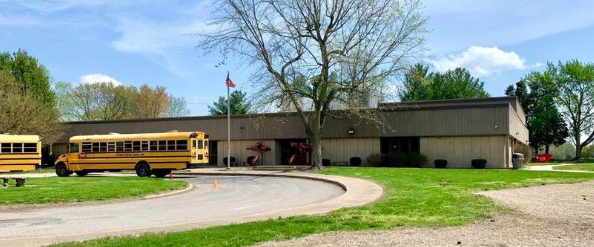 elementary school in spring