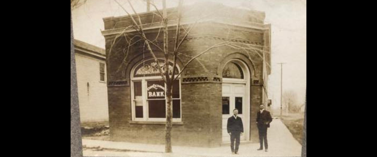 historic photo of The Vault when it was a bank
